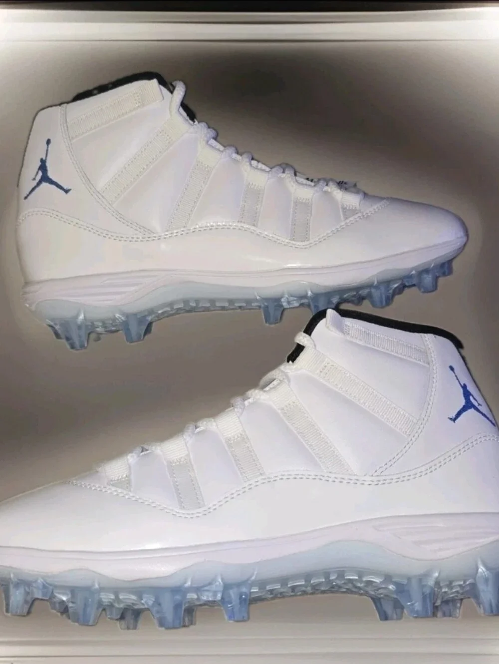 JORDAN 11 MID TD Football Cleats White-Legend Blue / Men's Size 9.5 HM 7324-104